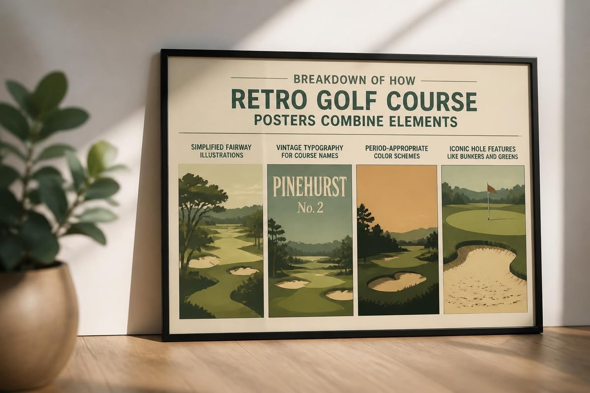 Design components of golf course posters