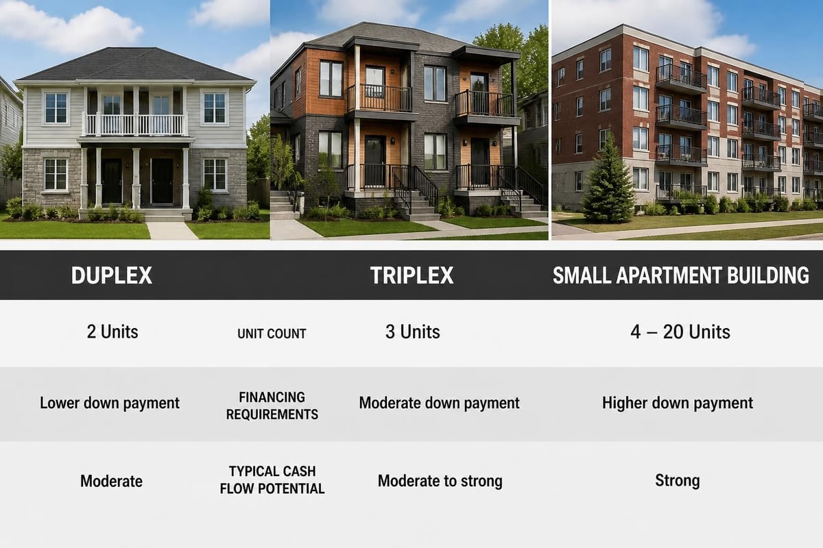 Multifamily property investment types comparison