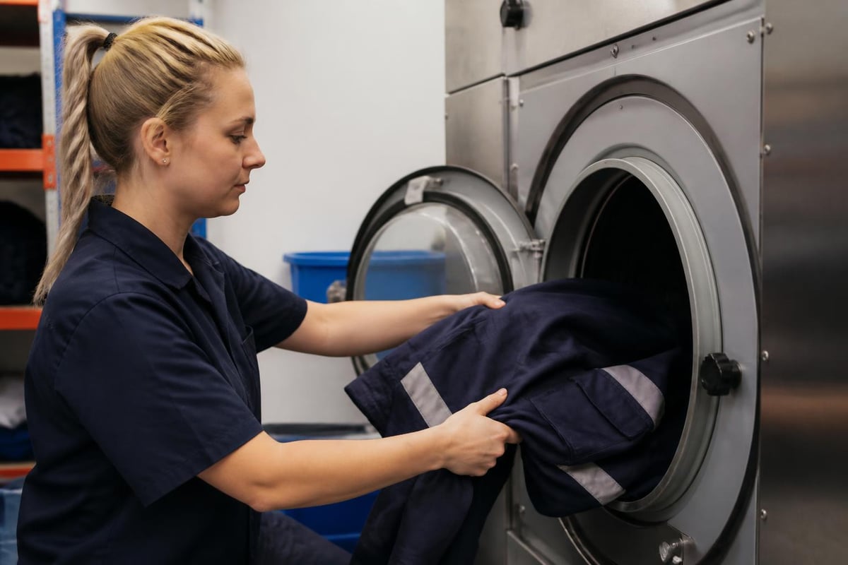 Work clothing care routine