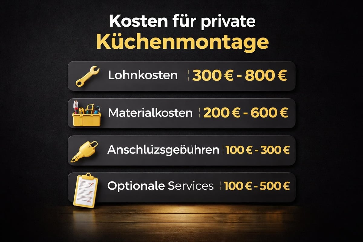 Kostenübersicht Küchenmontage