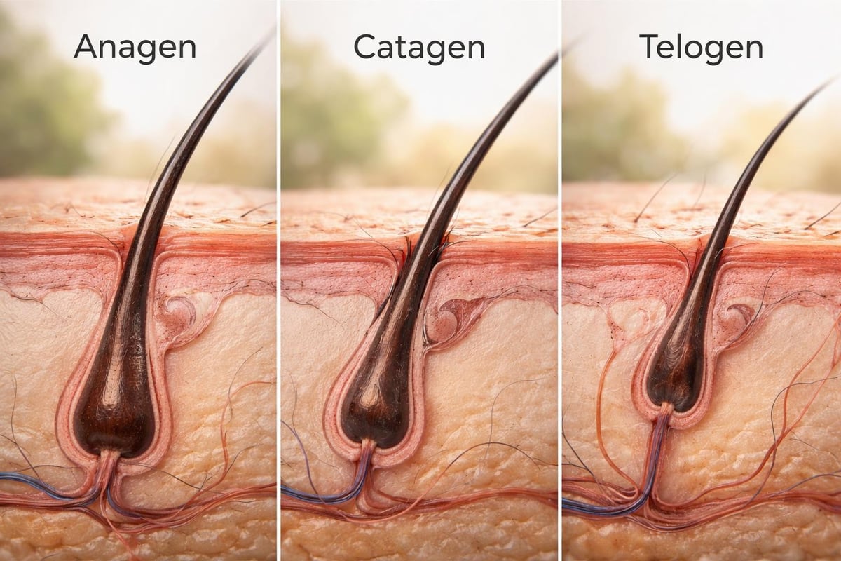 Hair growth cycle phases
