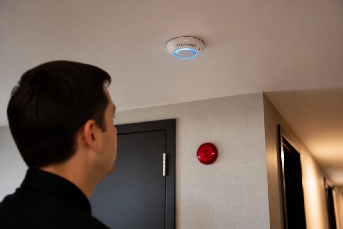 Hotel fire safety integration