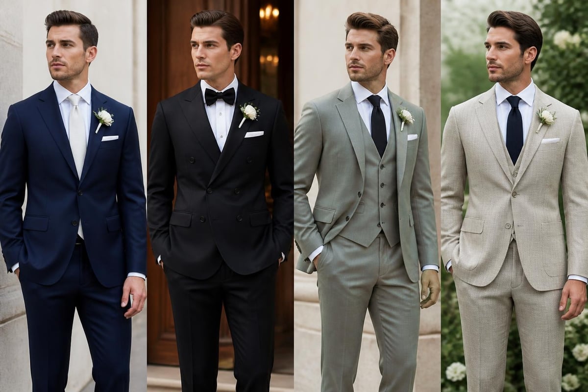 Wedding suit style variations