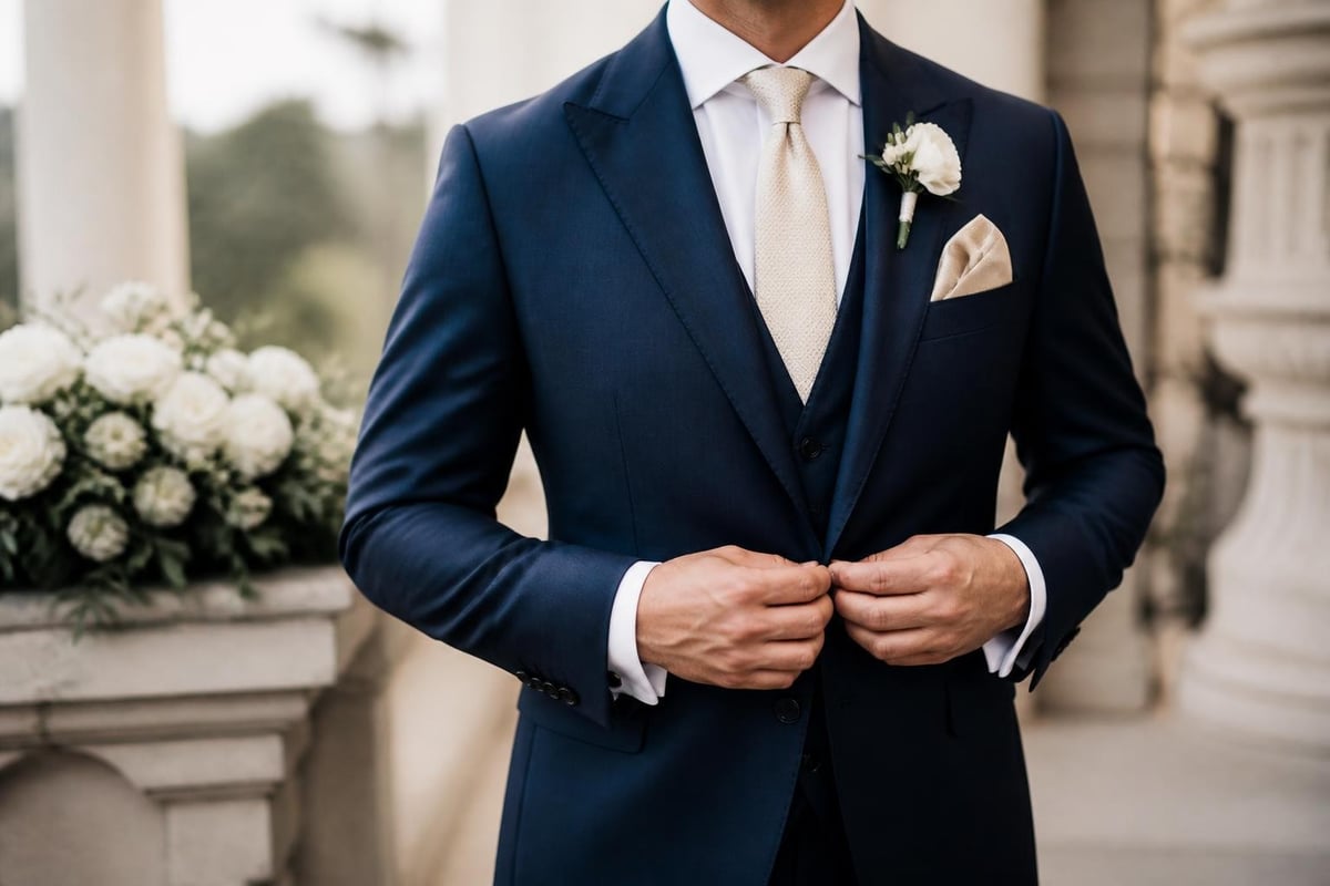 Wedding suit coordination elements