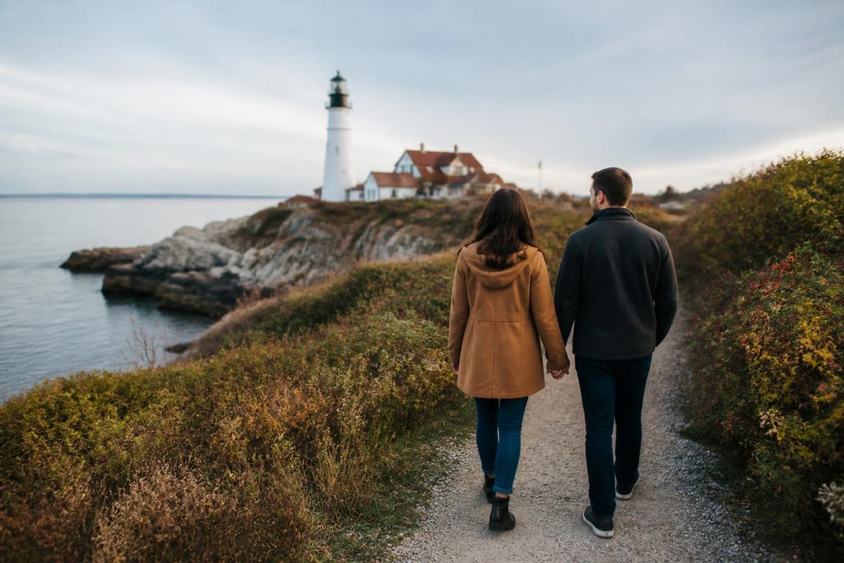 Couples activities in southern Maine