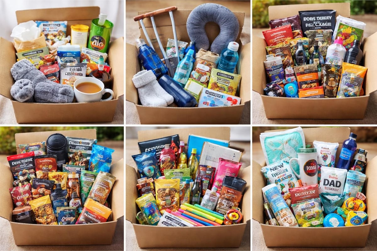 Care package categories for different male recipients