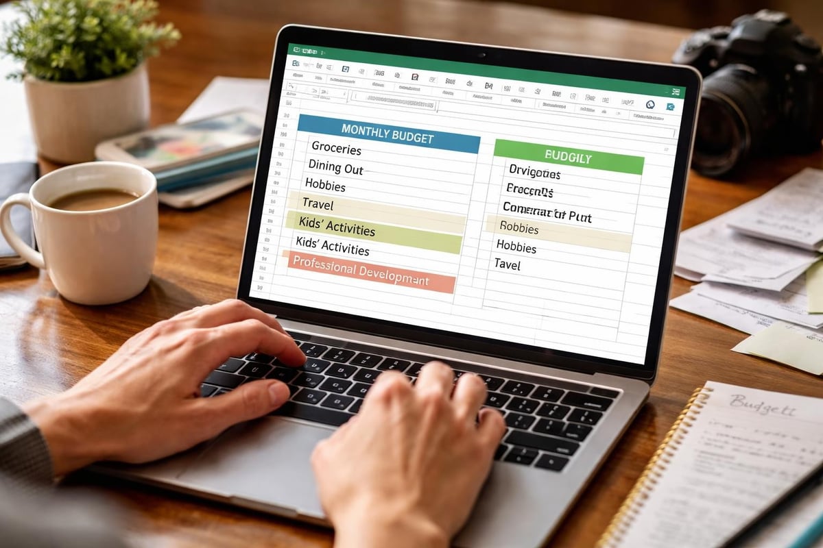 Personal budget Excel expense categories