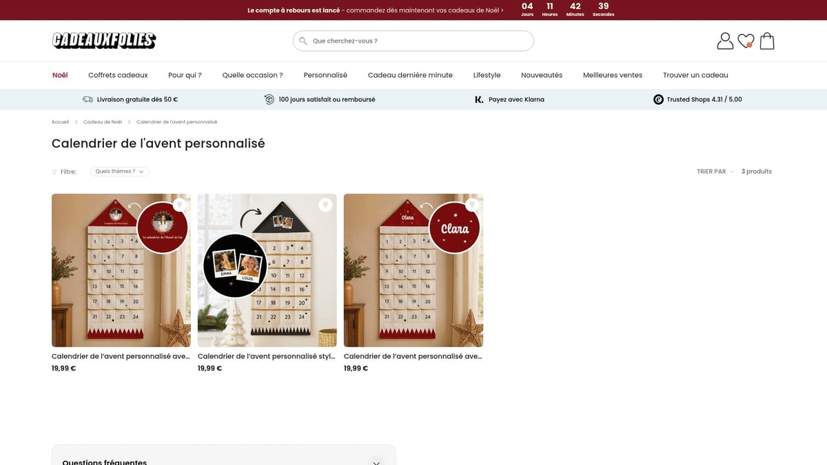 8 Idee Cadeau Originales à Découvrir en 2026 - Calendrier de l’Avent personnalisé adulte