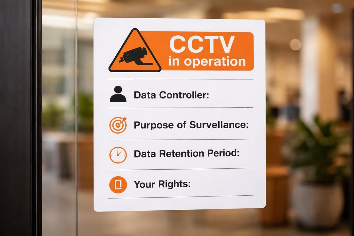 CCTV compliance signage