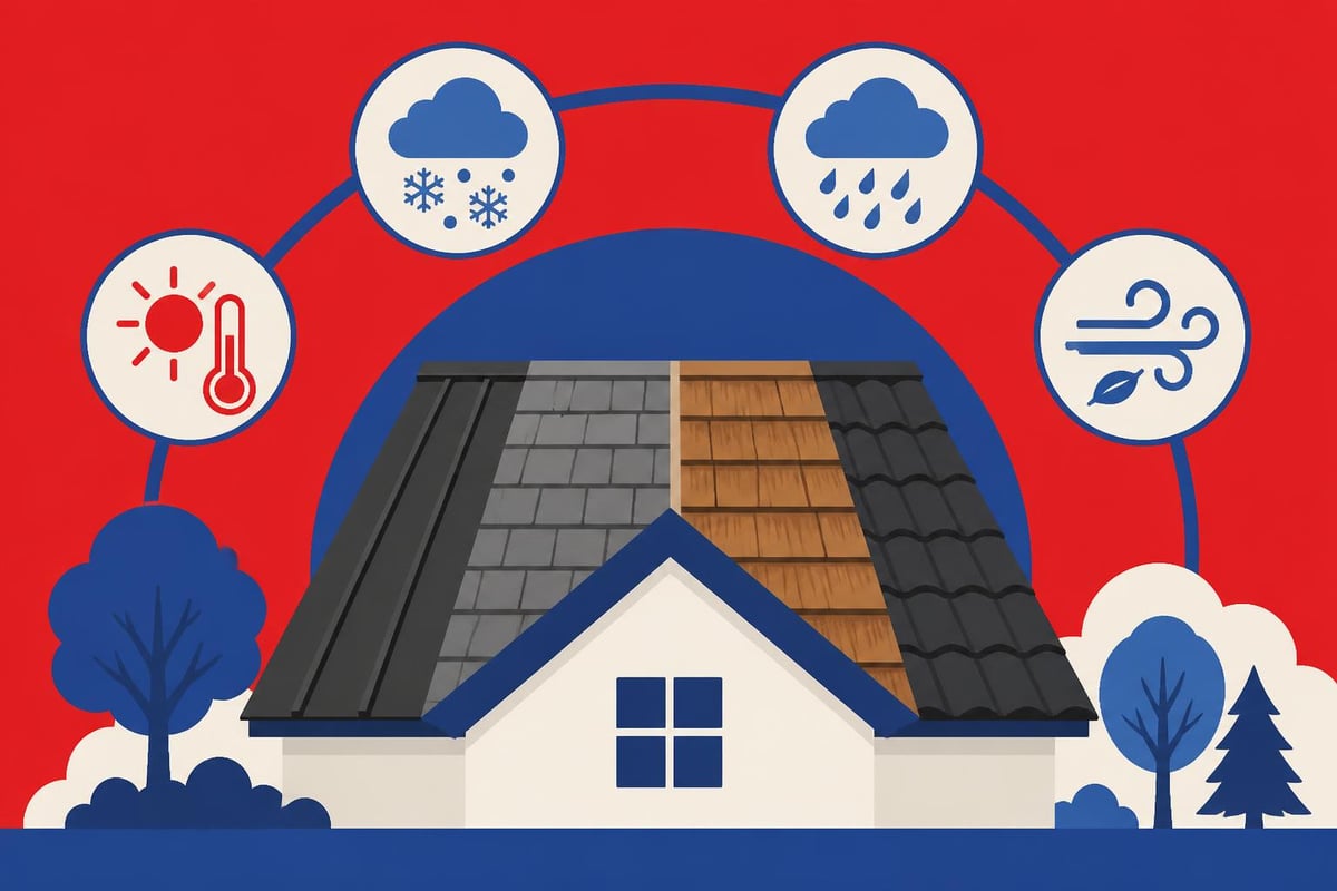 Climate factors affecting roofing performance