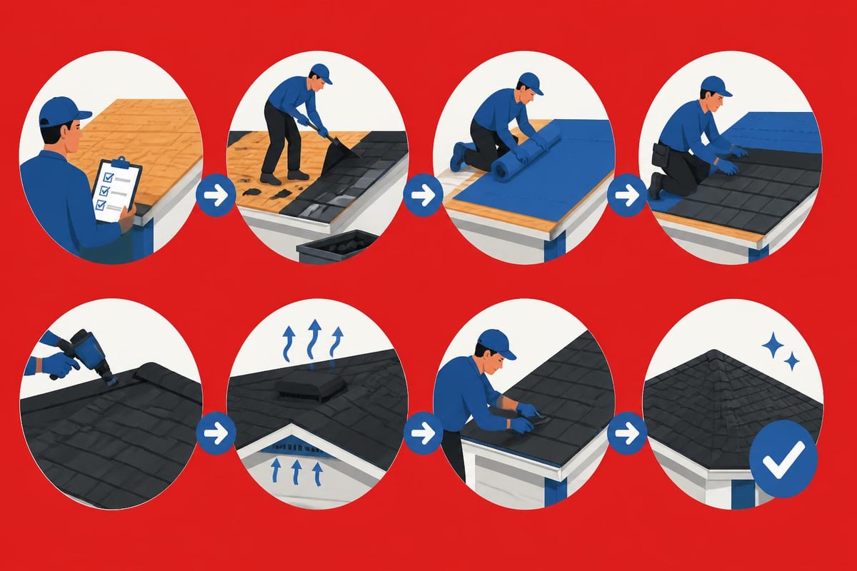 Roofing installation workflow