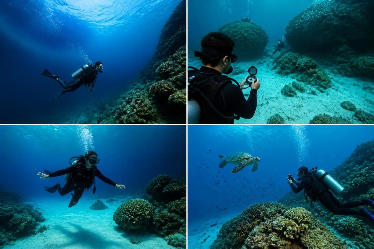 Advanced diving skills progression