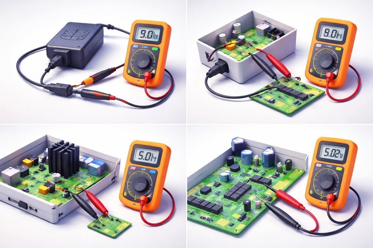 Power supply troubleshooting workflow