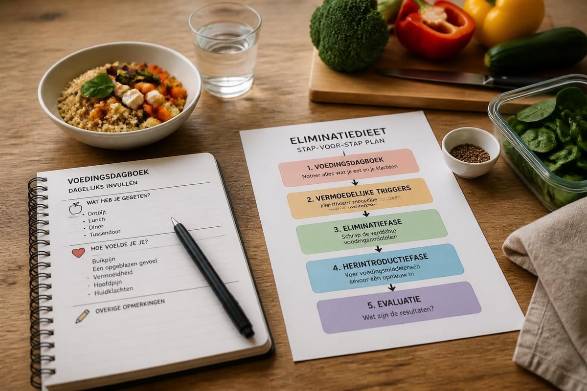 Voedingsdagboek en eliminatiedieet proces