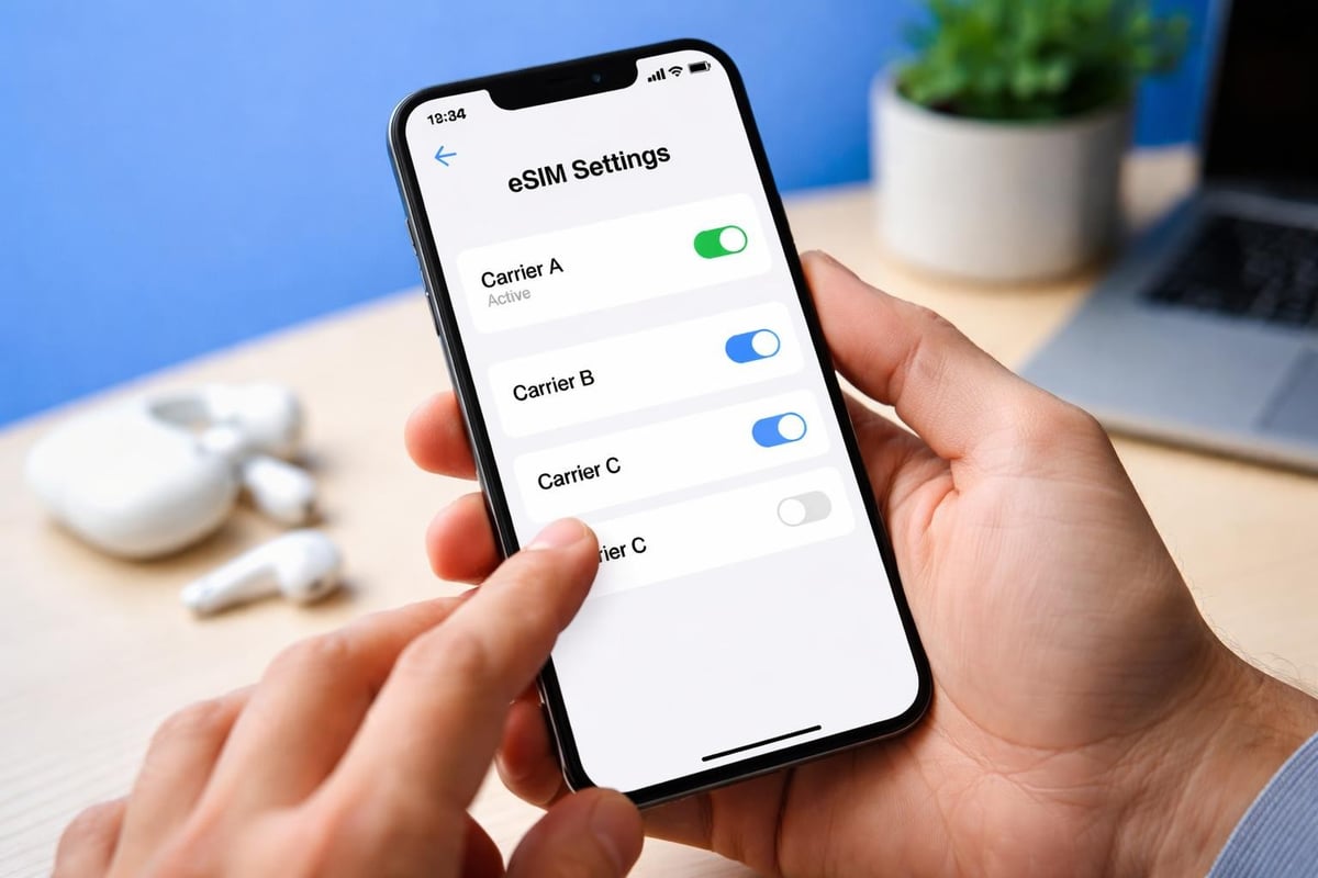 ESIM profile switching interface