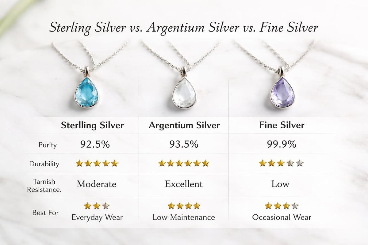 Silver quality grades comparison