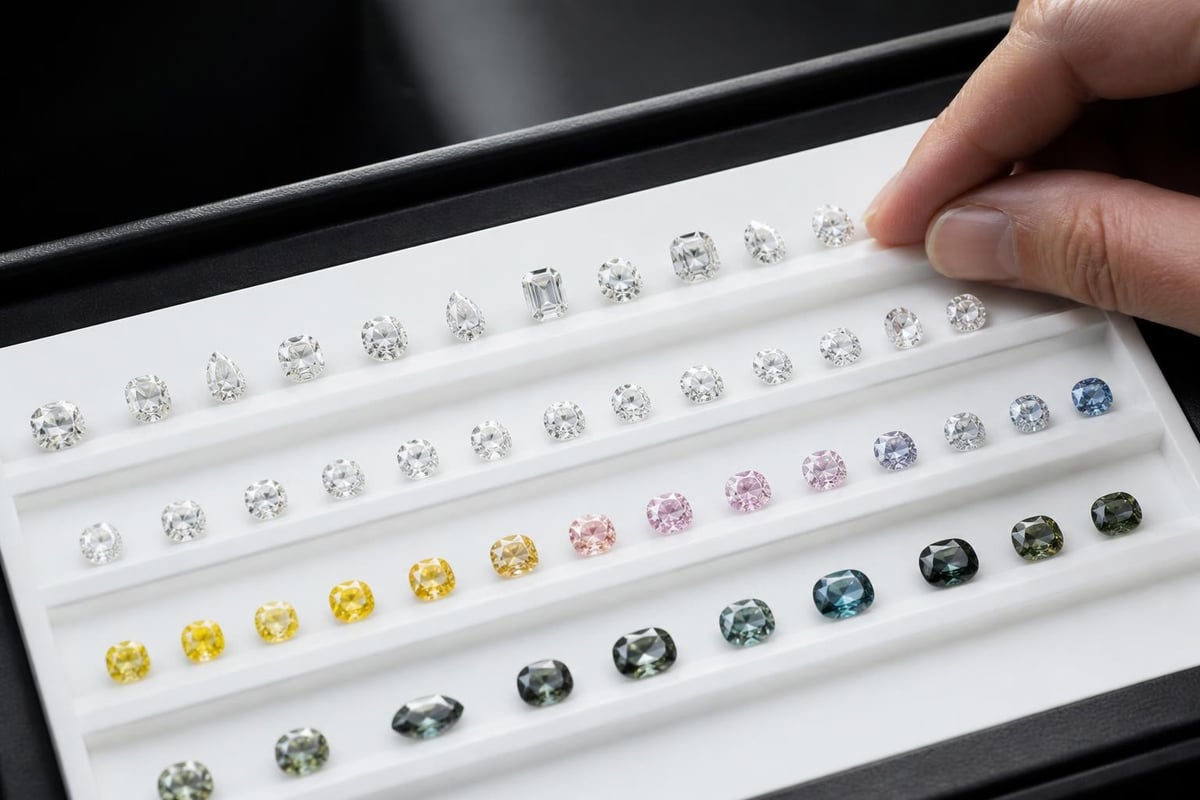 Diamond color grading spectrum
