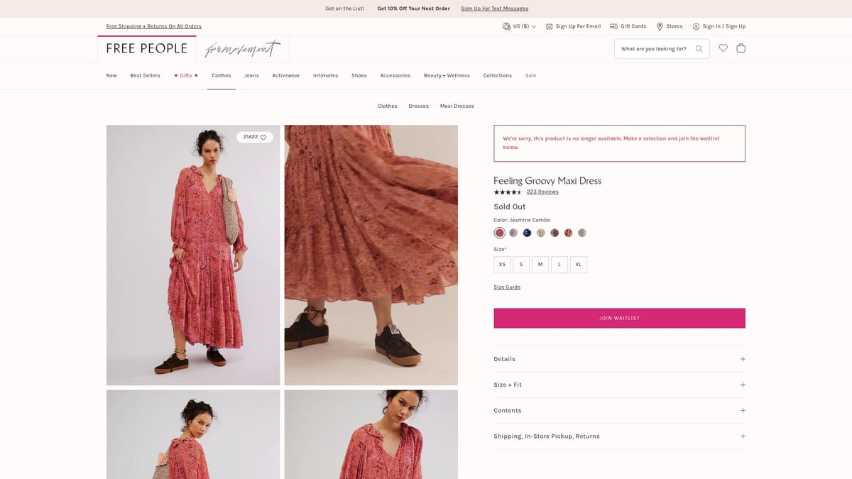 9 Best Casual Boho Style Dresses to Elevate Your 2025 Look - Free People Feeling Groovy Maxi Dress