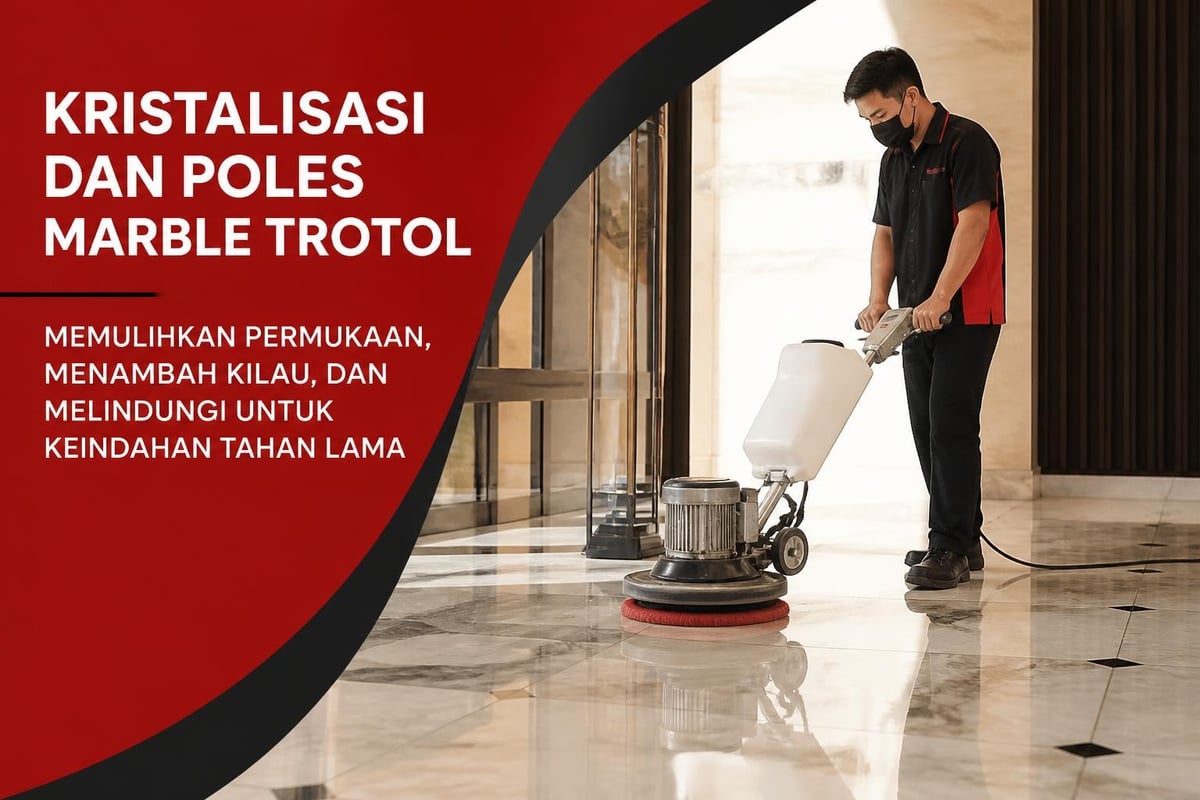Professional marble maintenance process