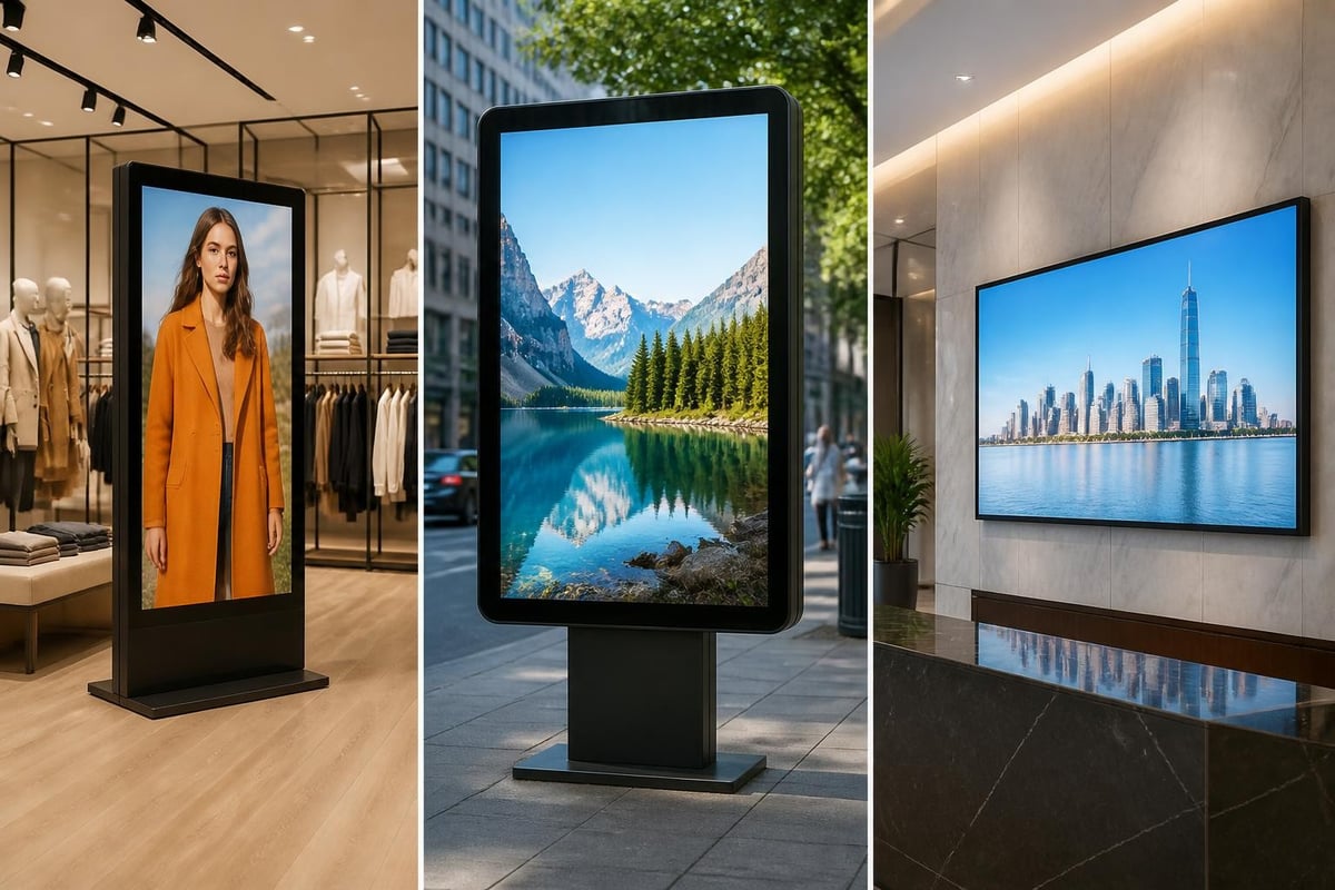 Commercial display specifications comparison