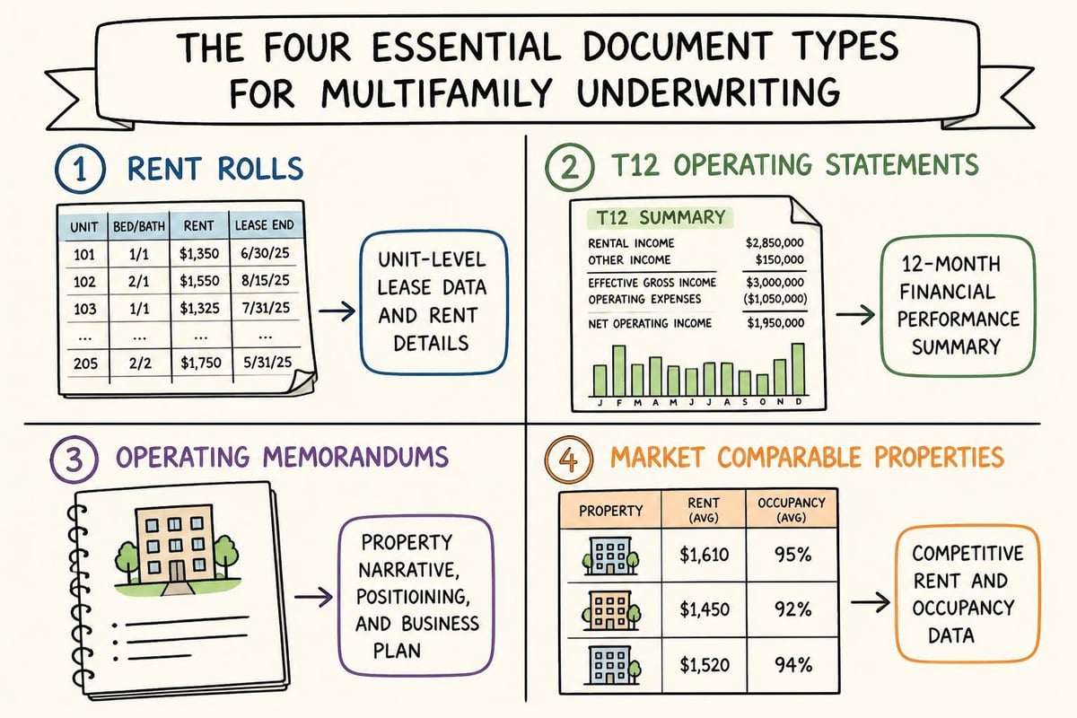 Multifamily underwriting data inputs