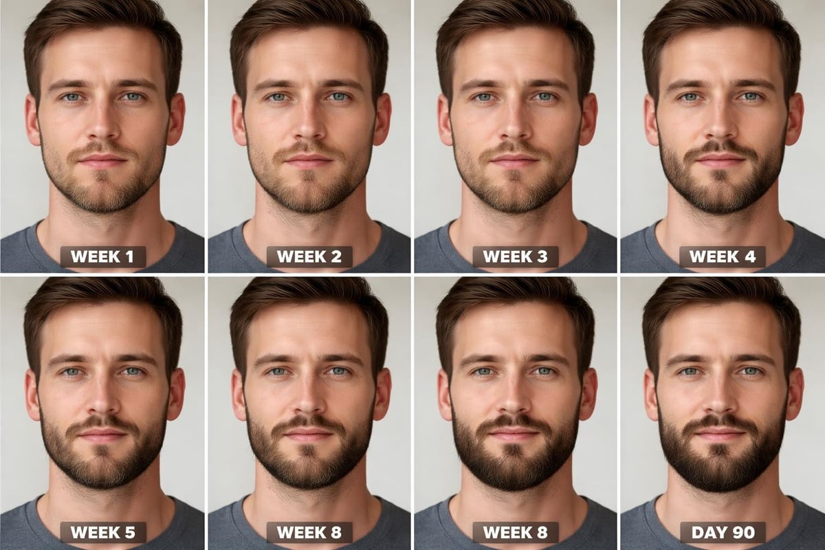 90-day beard transformation timeline