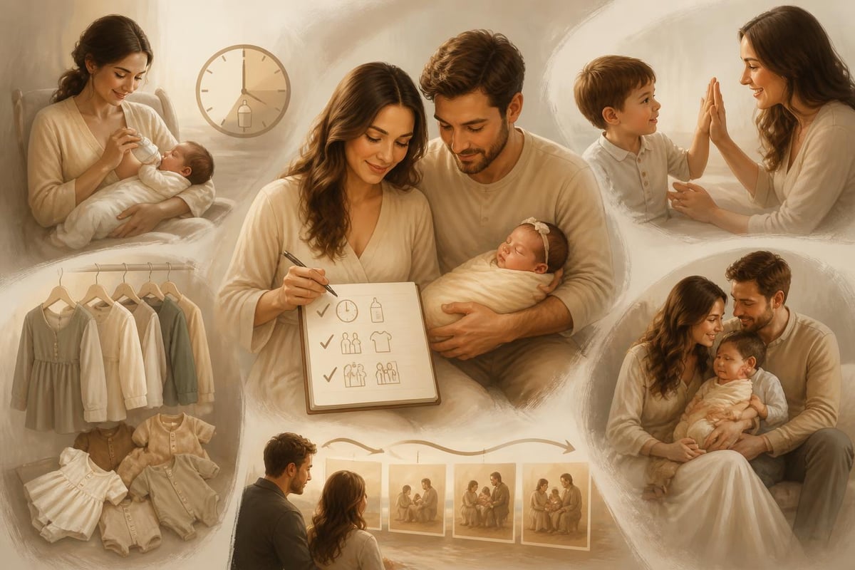 Family preparation for newborn photography