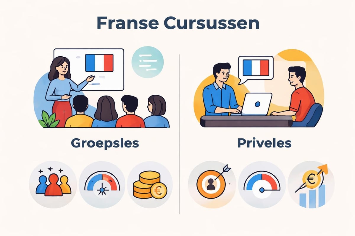 Franse cursussen leervormen vergelijking