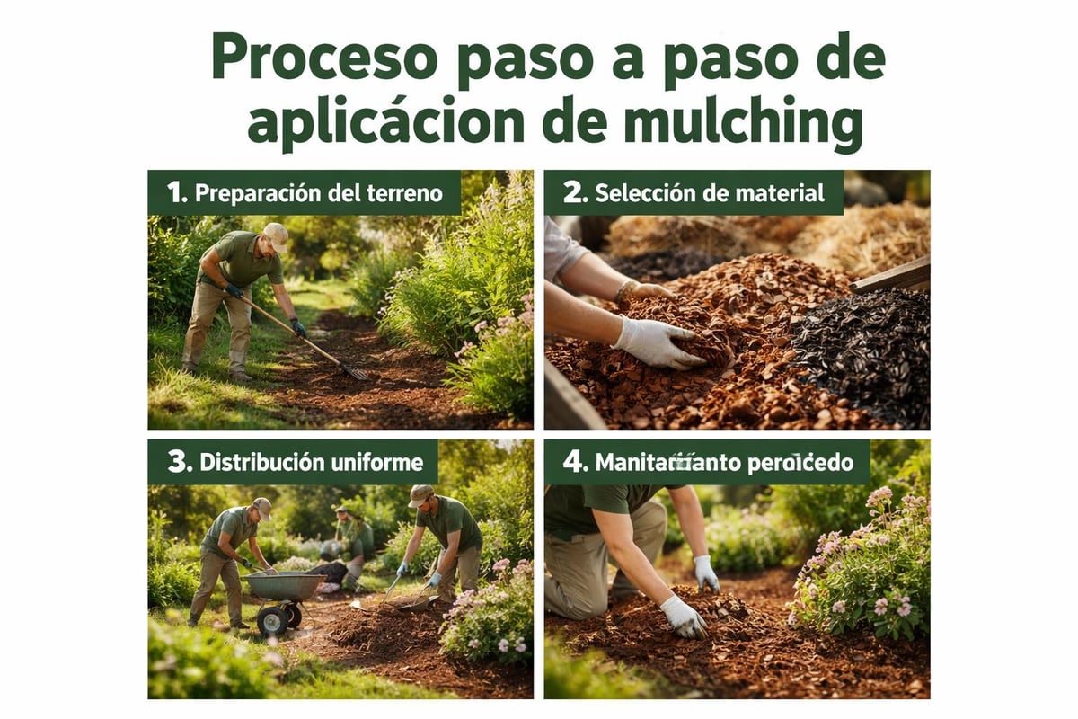 Aplicación profesional de mulching