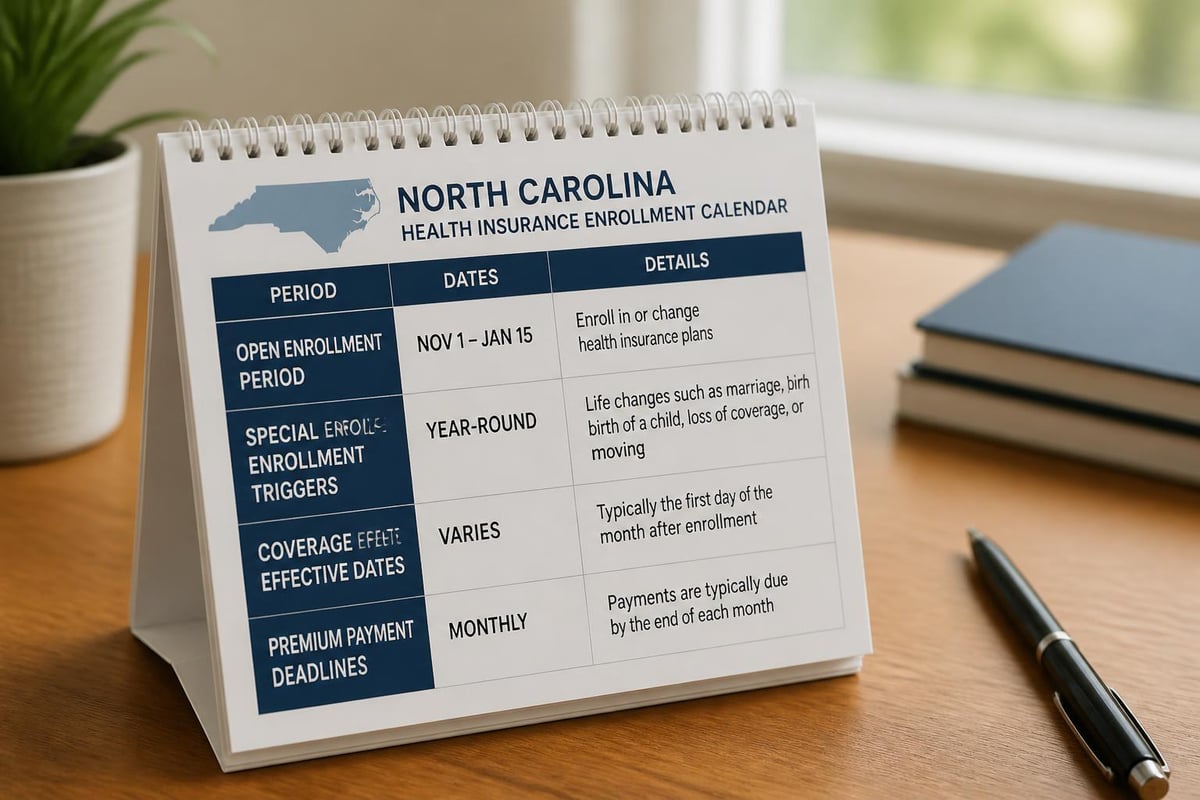 Health Insurance in North Carolina: 2026 Guide 2 Health insurance enrollment timeline