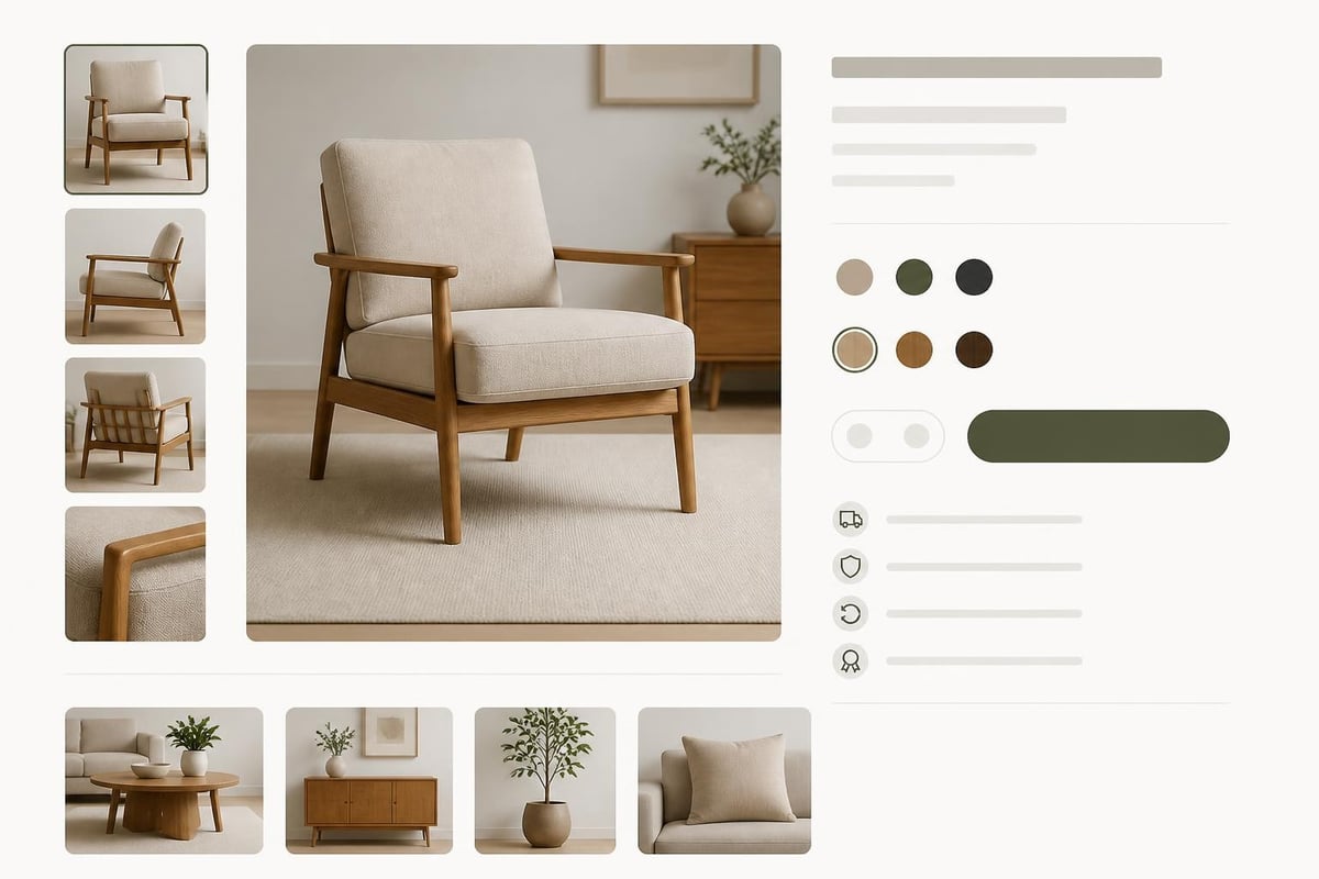 Product detail page structure