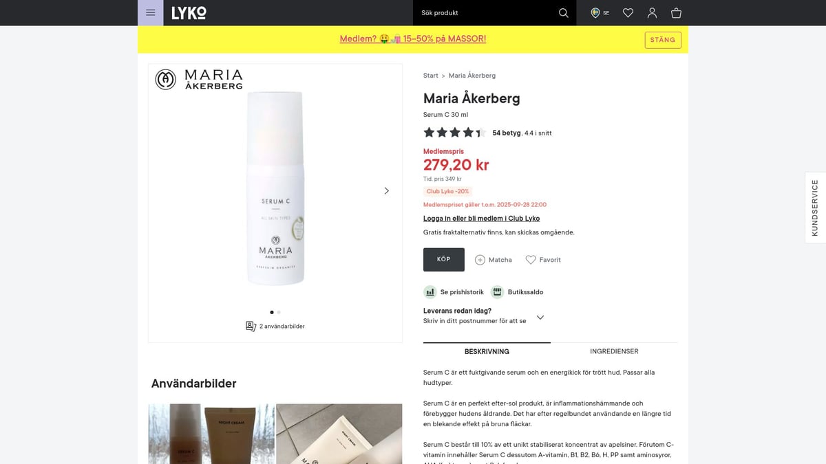 7 Favorites: Best C Vitamin Serum For Radiant Skin 2025 - Maria Åkerberg Serum C – Organic Winner