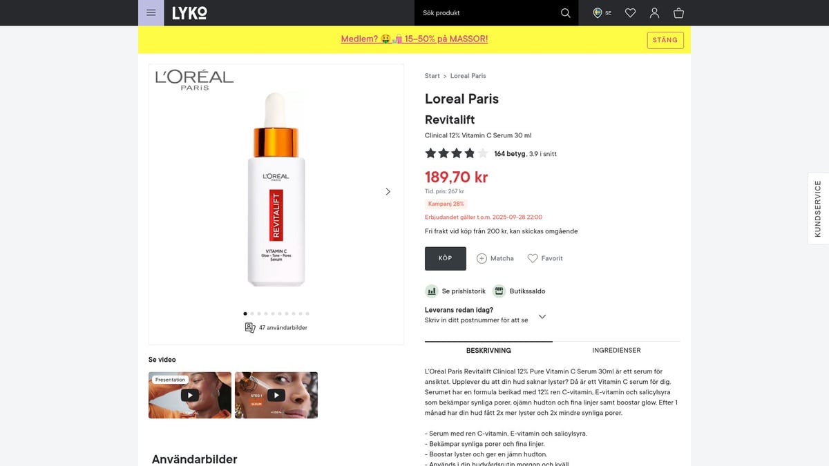 7 Favorites: Best Vitamin C Serum For Radiant Skin 2025 - L'Oréal Paris Revitalift Clinical 12% Vitamin C Serum - Wallet-Friendly Power