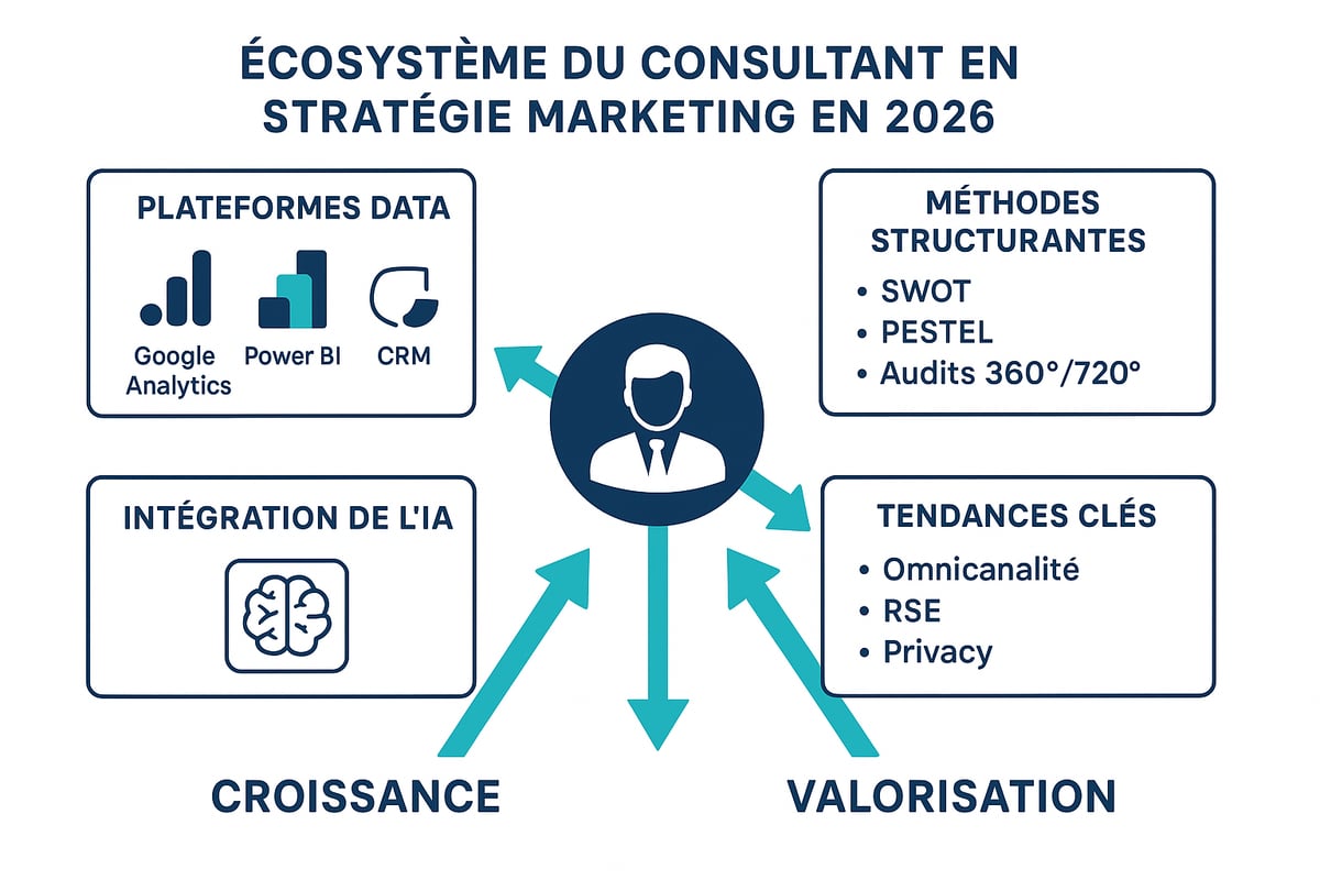 Outils, méthodes et tendances du consultant en stratégie marketing en 2026