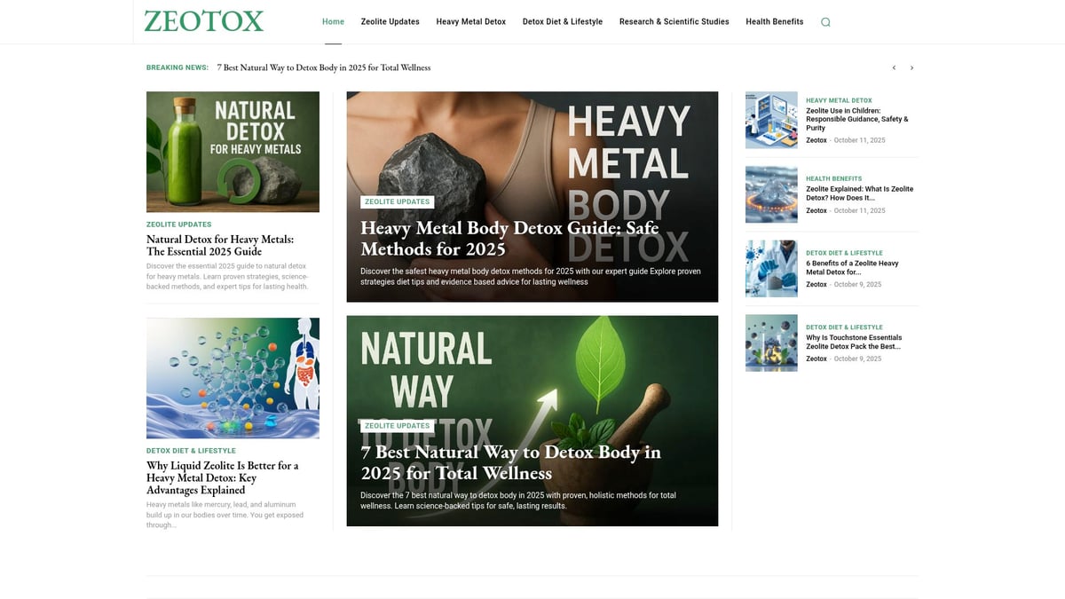 Natural Body Cleansing Guide: Your Path to Wellness 2025 - Zeotox: Your Guide to Safe Heavy Metal Detox