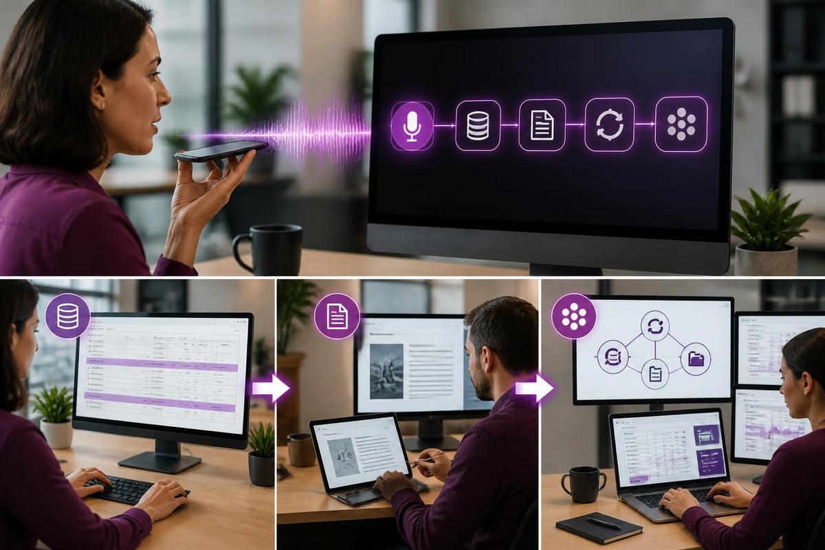 Voice-activated workflow automation