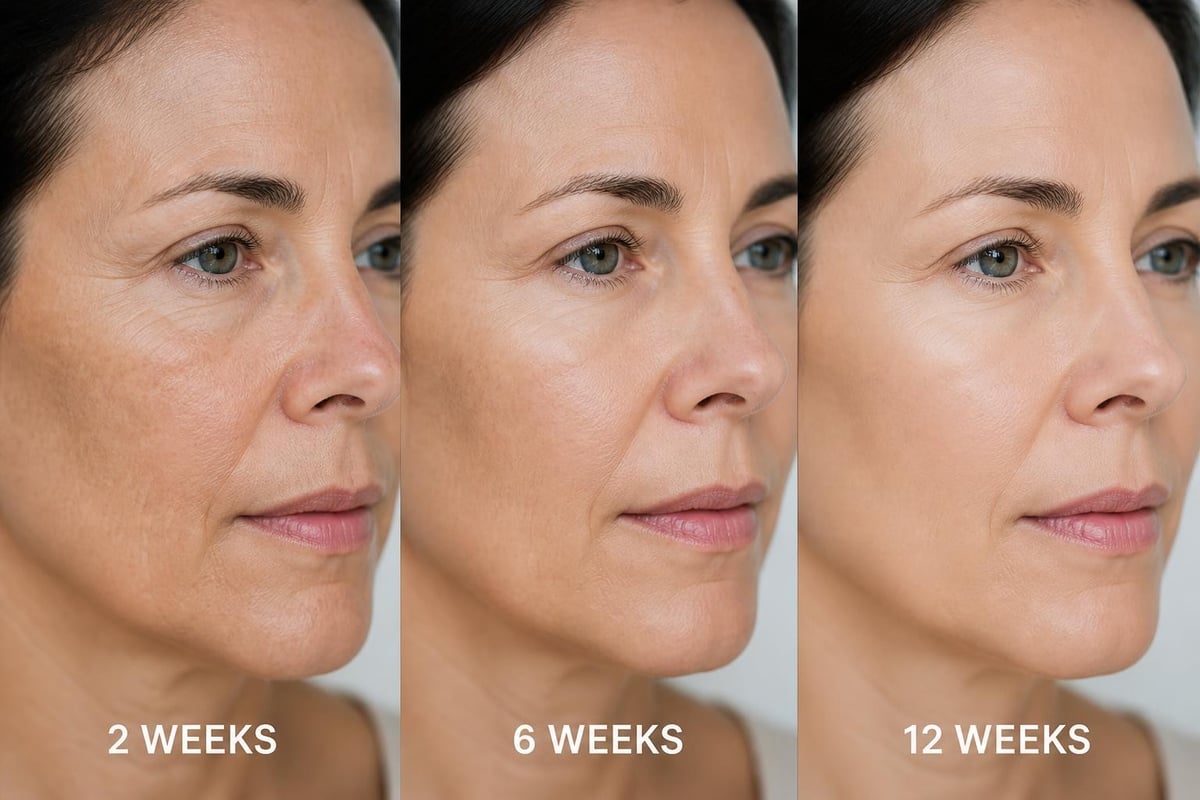 Timeline of skin improvements