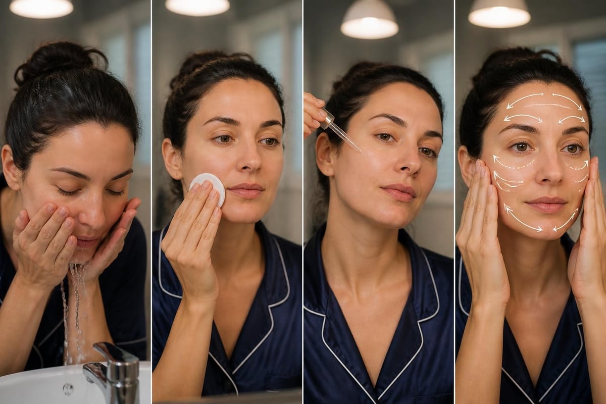 Proper night cream application