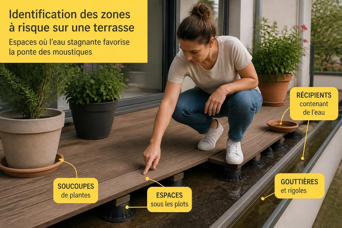 Zones problématiques terrasse