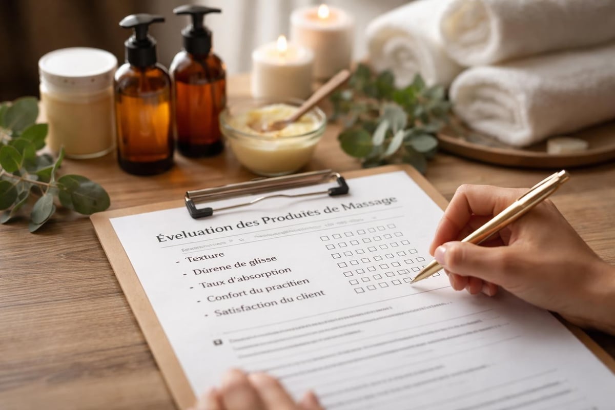 Critères d'évaluation produits massage
