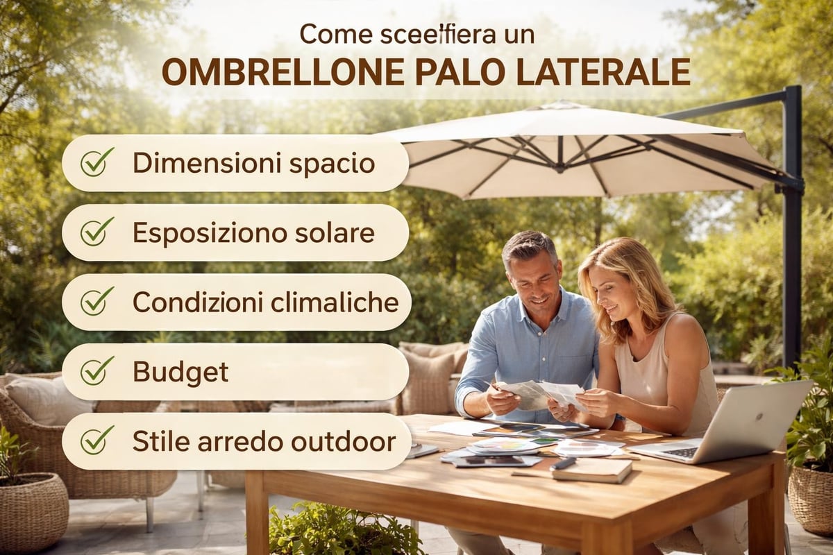 Criteri selezione ombrellone giardino
