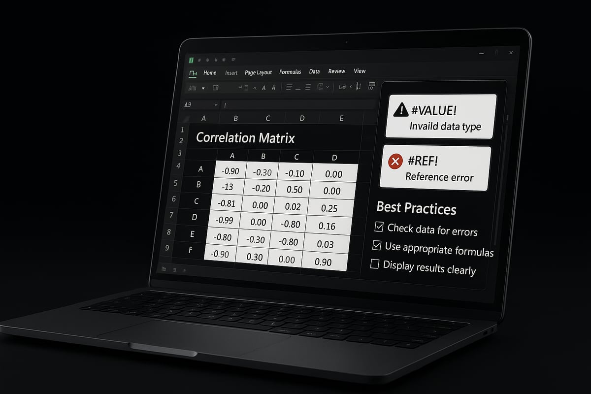 Troubleshooting and Best Practices for Correlation Analysis in Excel