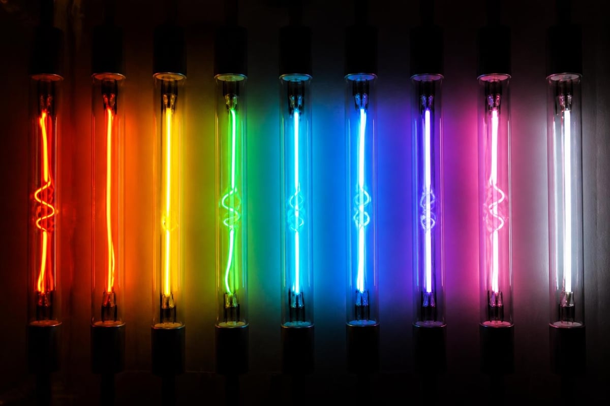 Neon gas colours