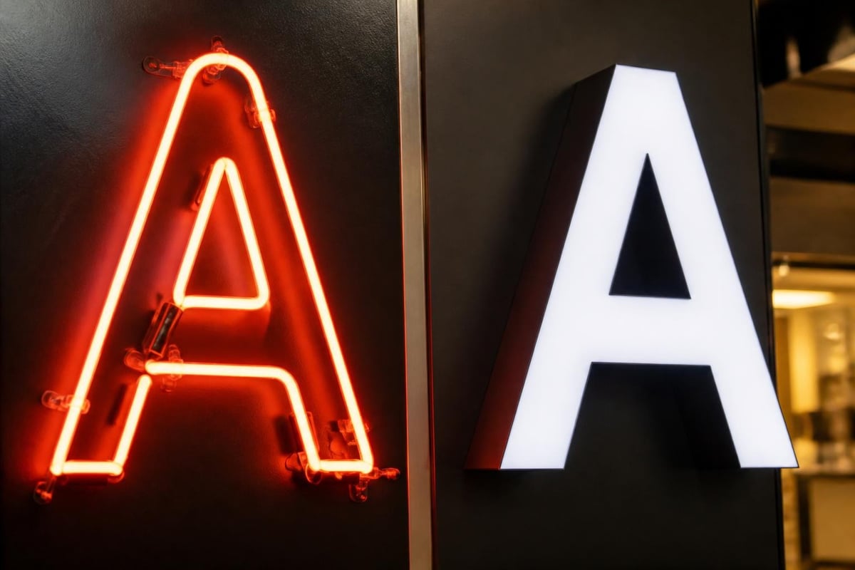 Neon versus LED comparison