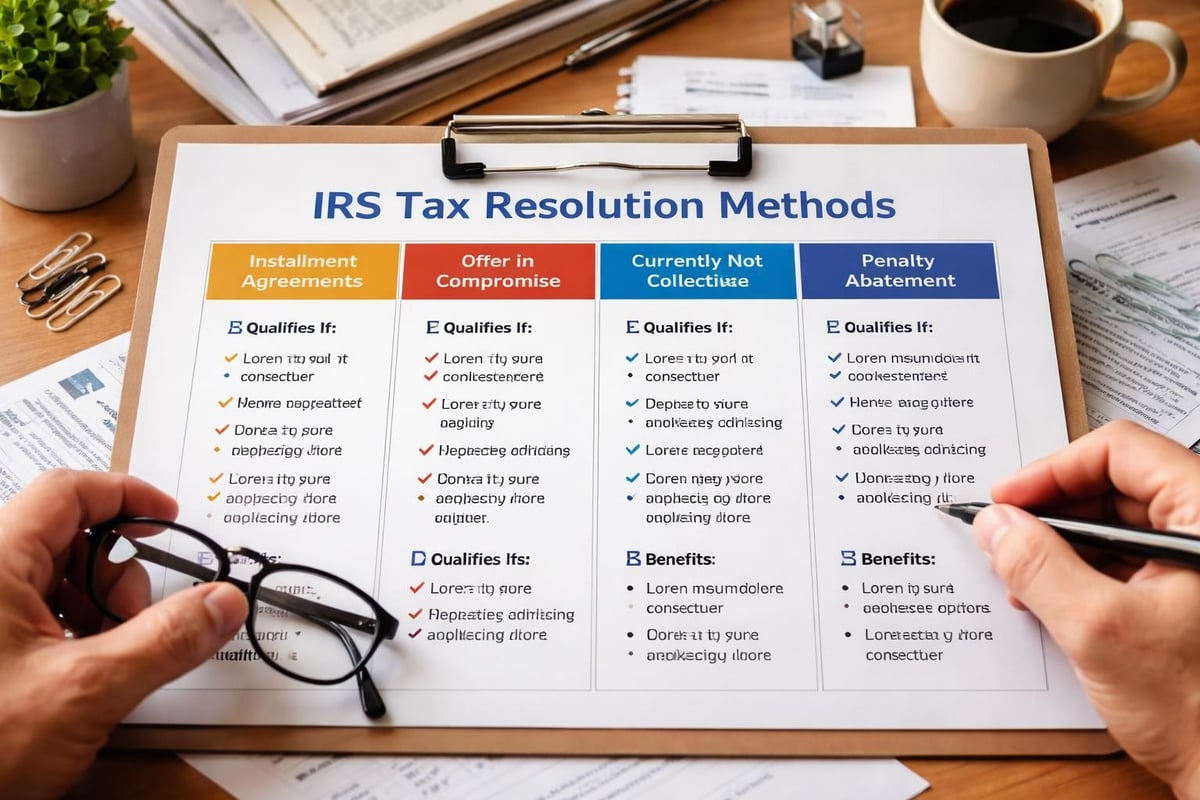 Tax resolution options comparison