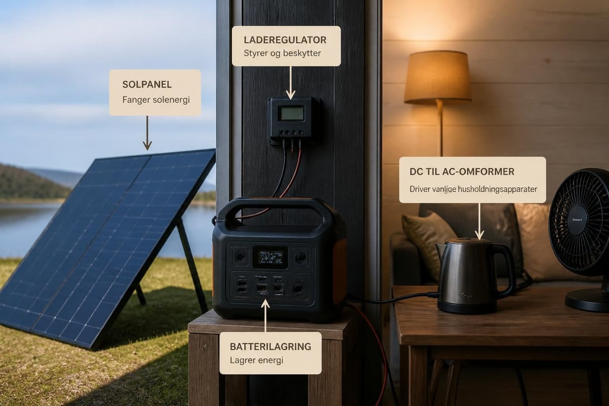 Solcellesystem komponenter