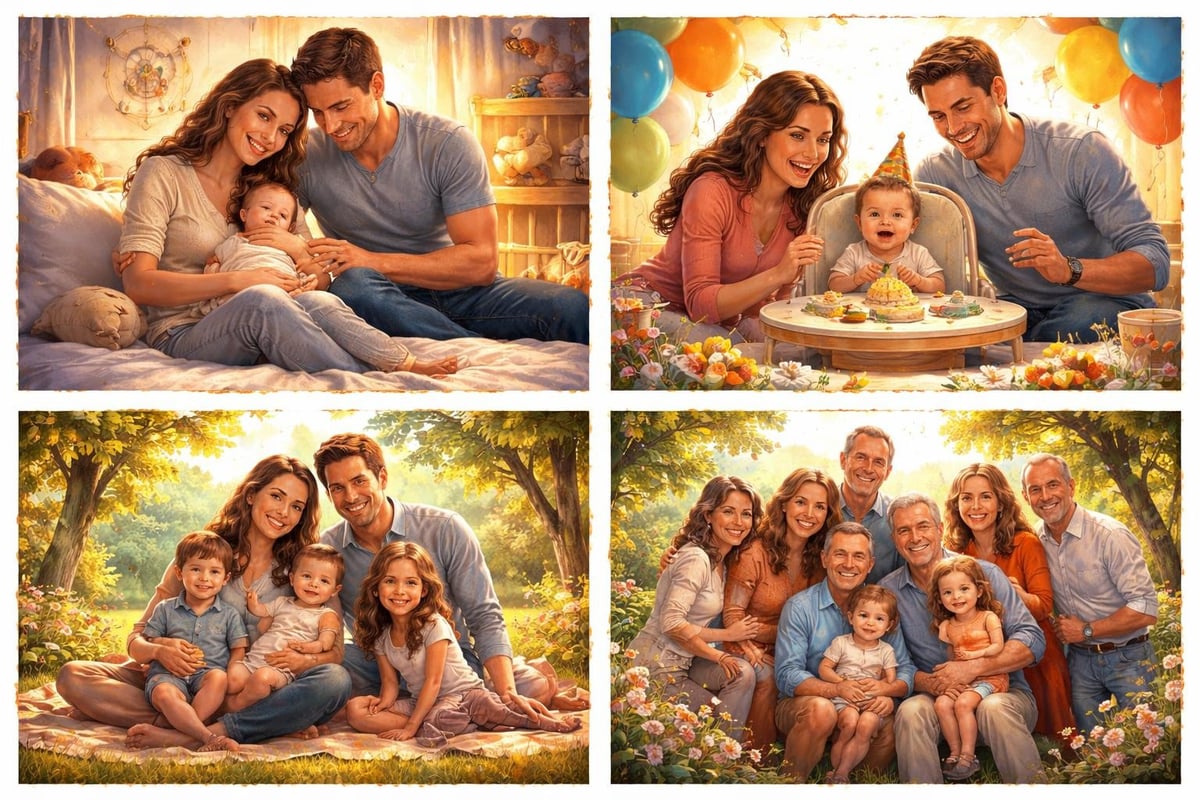 Family photography timeline