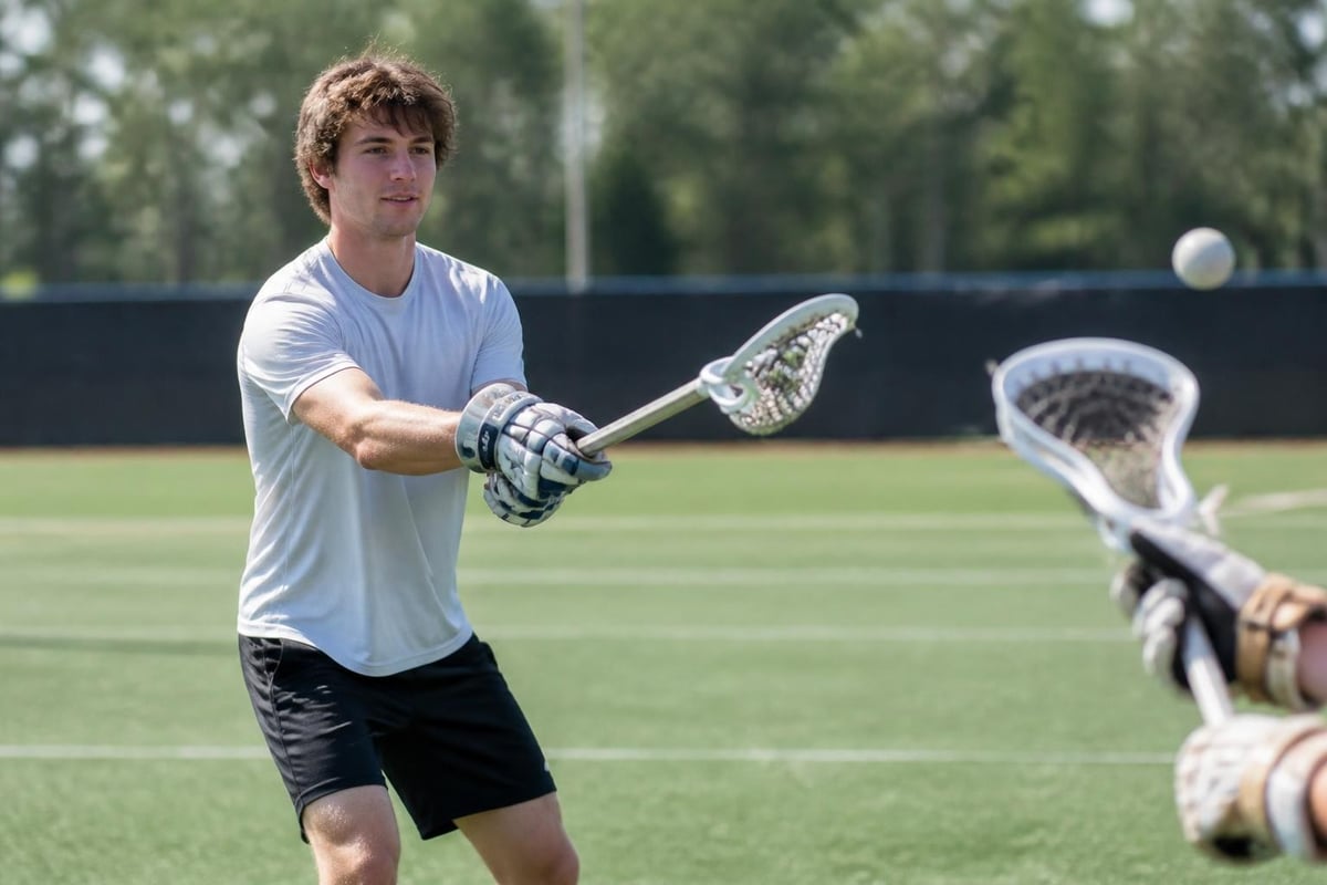 Catching drills using lacrosse rebounders