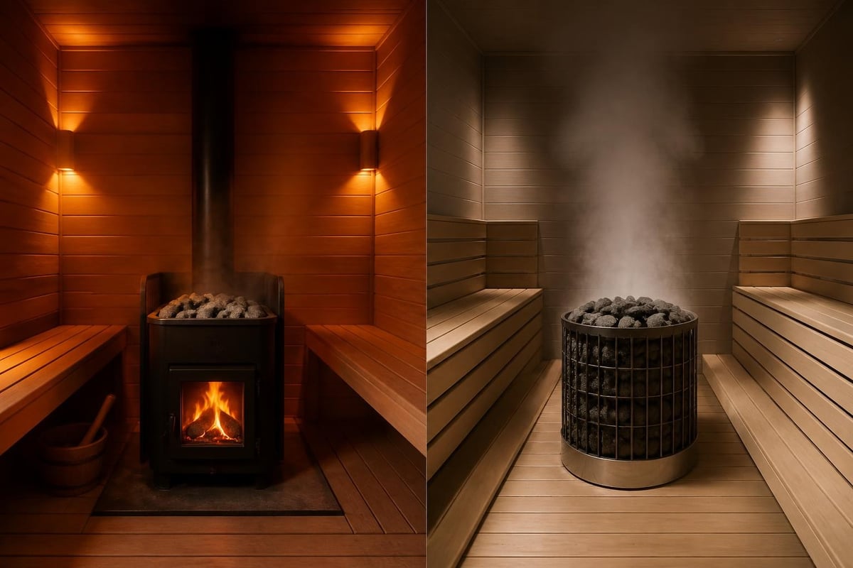 Wood-fired versus electric heating patterns
