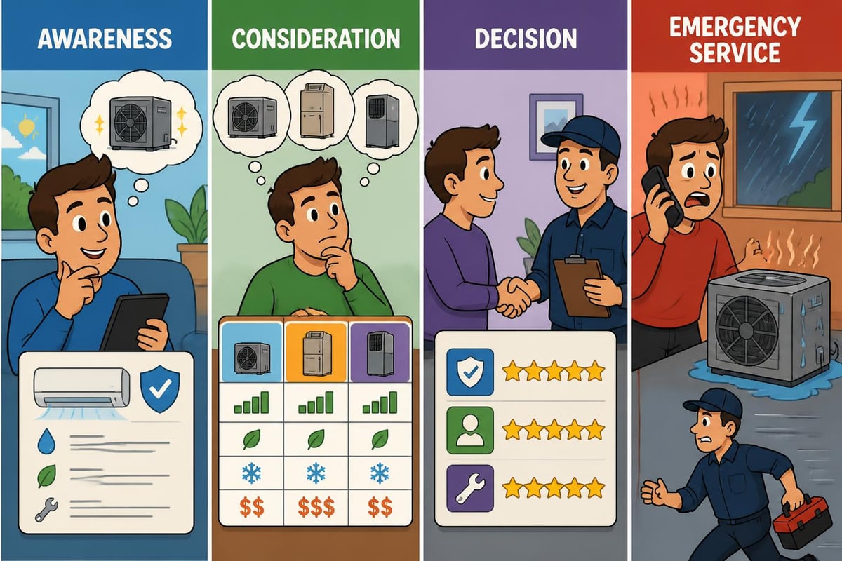 HVAC content marketing funnel